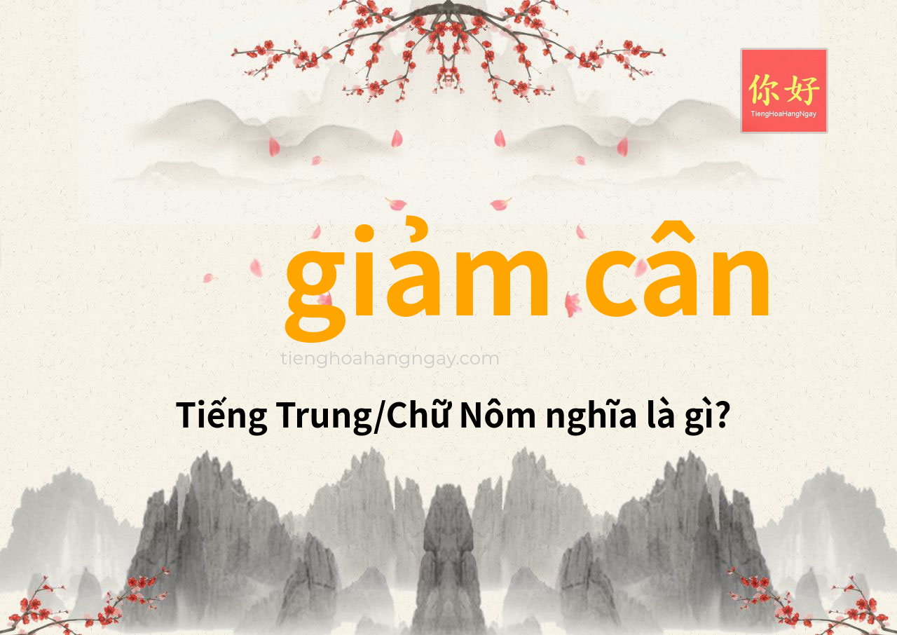 giảm cân tiếng Trung là gì?